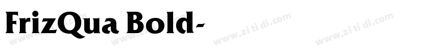 FrizQua Bold字体转换
